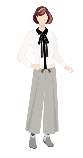 天気予報からAIがコーデをチョイスするアプリ「そらコーデ」の女性コーデサンプル(春の装い)