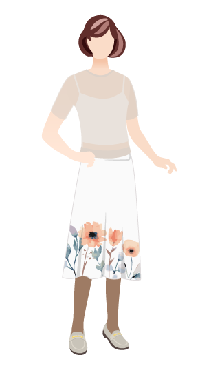 天気予報からAIがコーデをチョイスするアプリ「そらコーデ」の女性コーデサンプル(初夏の装い)