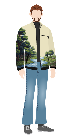 天気予報からAIがコーデをチョイスするアプリ「そらコーデ」の男性コーデサンプル(秋の装い)