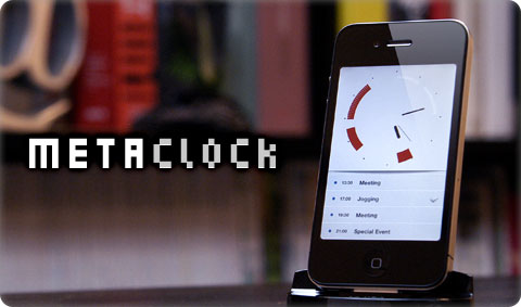シンプルなデザインのアナログ時計 Iphoneアプリ Metaclock をリリースいたしました